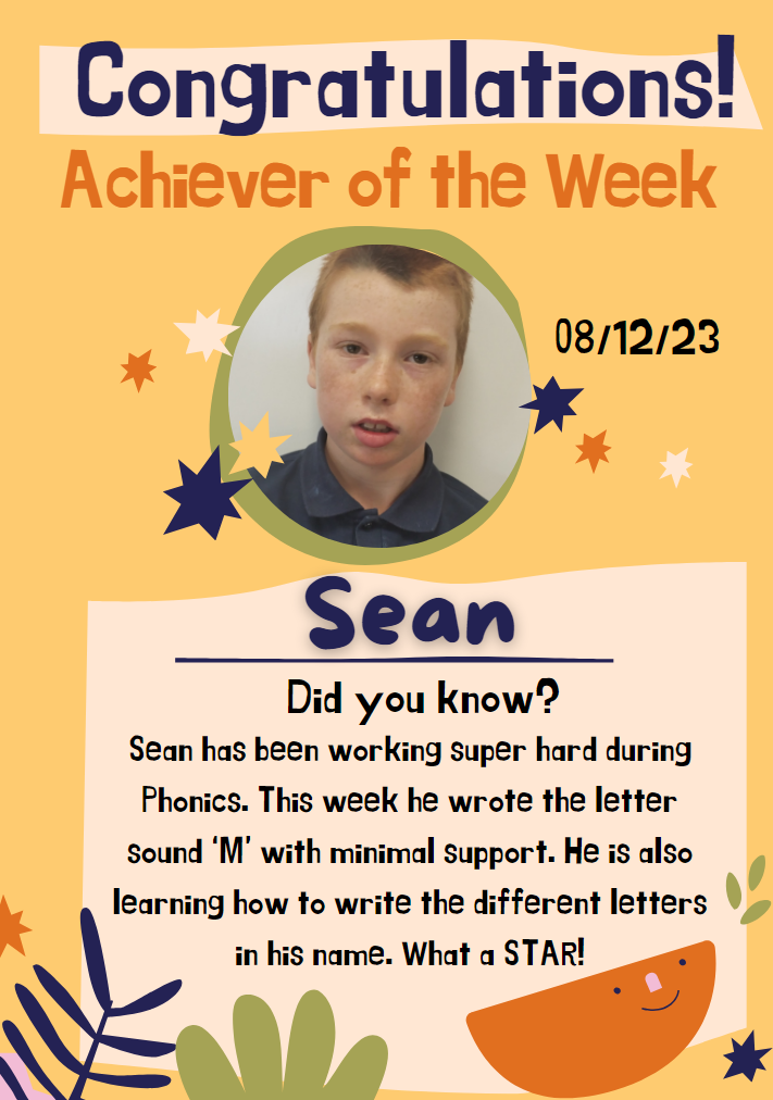 Image of Achiever of the Week!