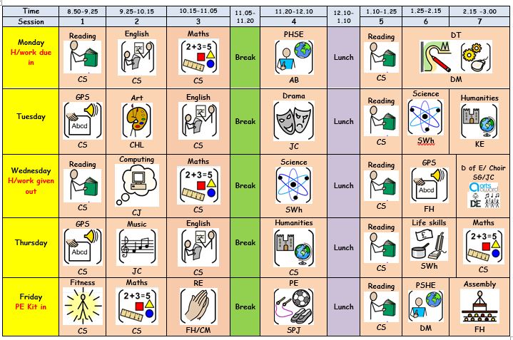 Image of Our Timetable