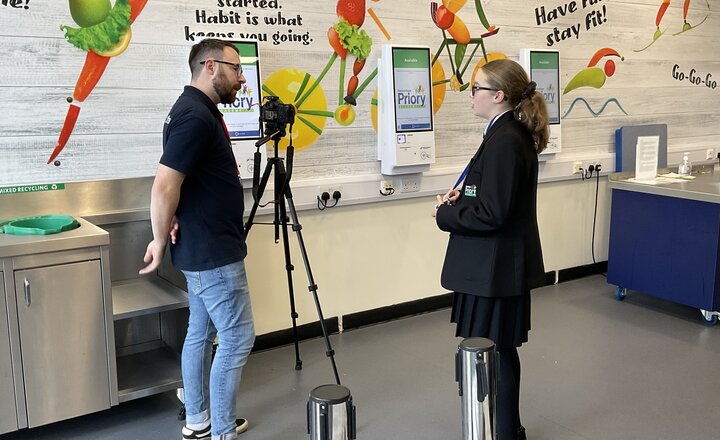 Image of Lights, Camera, Kiosks! Pupils Star in Catering System Promotion Video