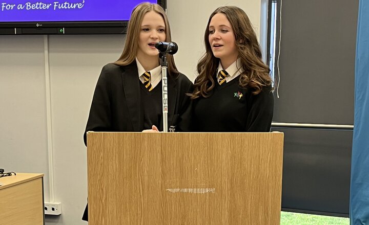 Image of Year 11 pupils represent Priory at Holocaust Memorial Day event