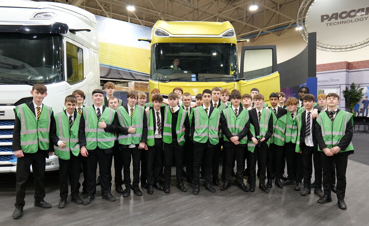 Image of Key Stage 4 pupils visit Leyland Trucks for careers day