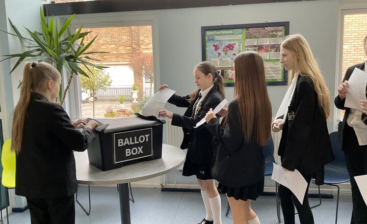 Image of Pupils vote in national Youth Parliament elections