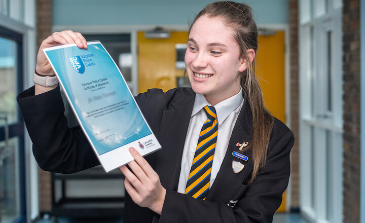 Image of Jo Ann attests her plans to join the force