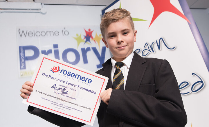 Image of Year 7 pupil takes in the fresh air whilst helping others