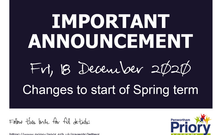 Image of Important information about return to school in January