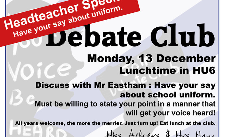 Image of Debate Club - you spoke, we listened