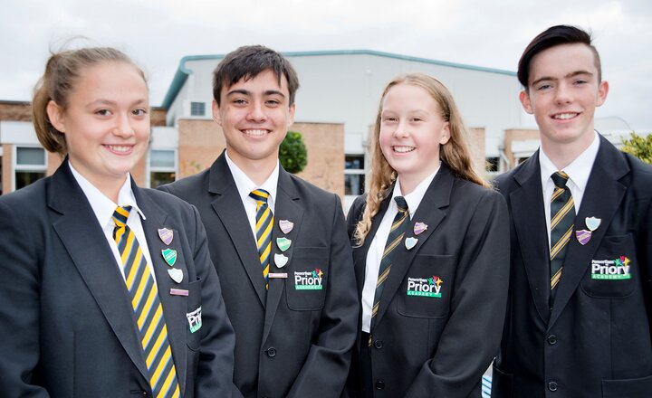 Image of Meet Priory's new head  prefects