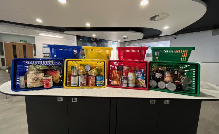 Image of Food bank collections and house competition results