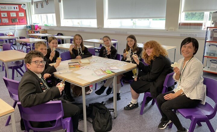 Image of Lunch time for Japanese Club 