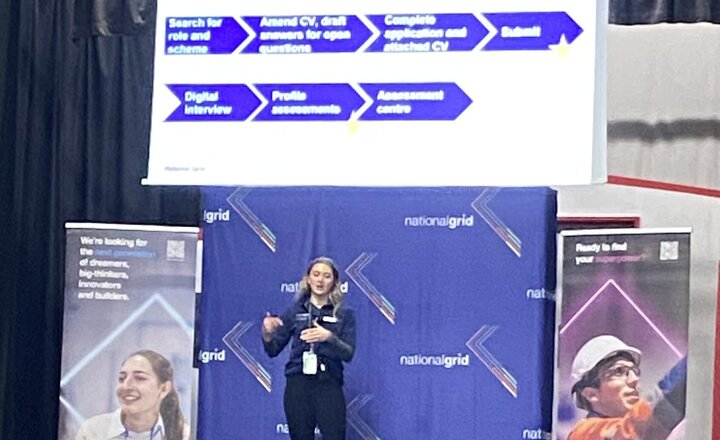 Image of Year 10  job application advice from the National Grid