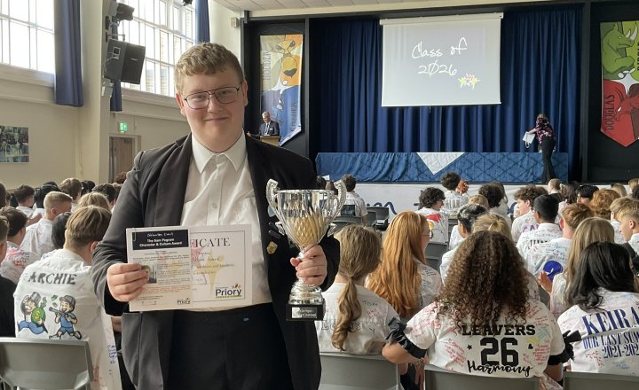 Image of Head Prefect Honoured with Sam Pegram Character & Culture Award