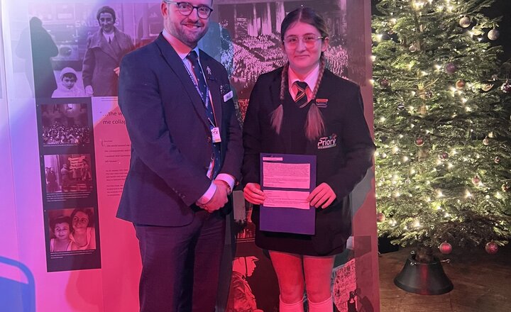 Image of Priory's Anne Frank Trust ambassador speaks at launch event