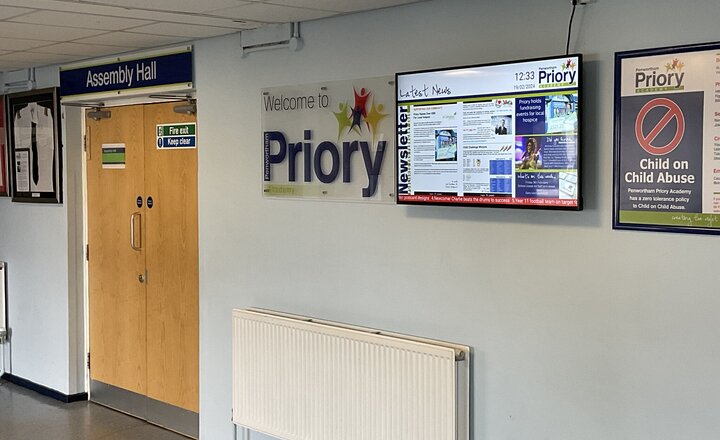 Image of New at Priory - digital display screens