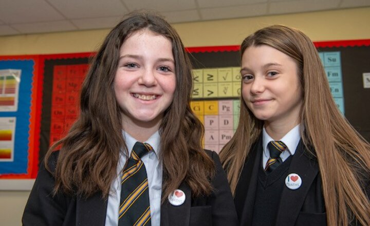 Image of Keira and Daisy: I love Maths because...