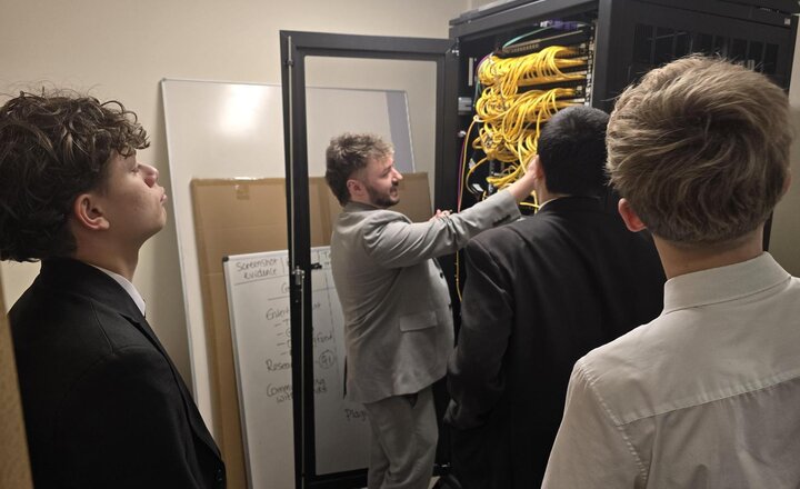 Image of Year 11 Computer Science Pupils Go Behind the Scenes of Priory’s Network Infrastructure