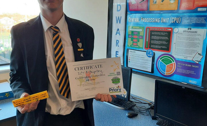 Image of Christmas code breaking competition results