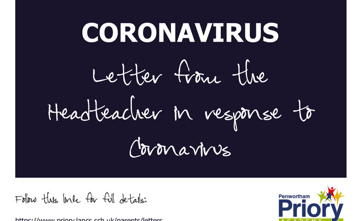 Image of Headteacher's letter in response to Coronavirus