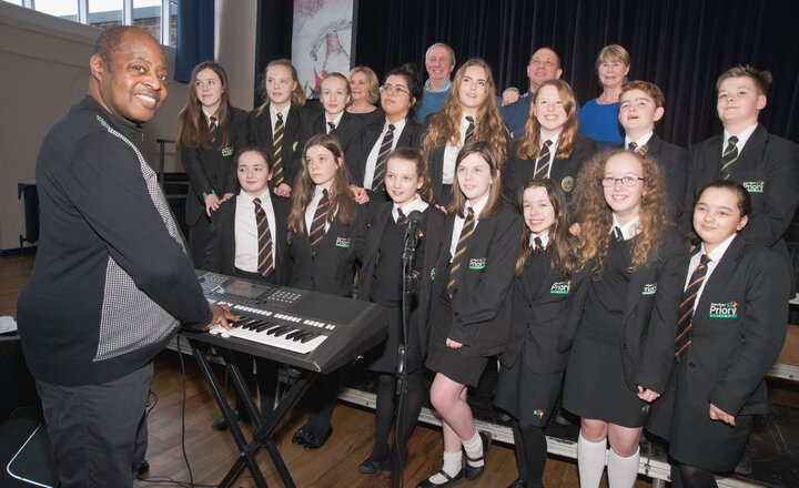 Image of Priory pupils in tune with One Voice