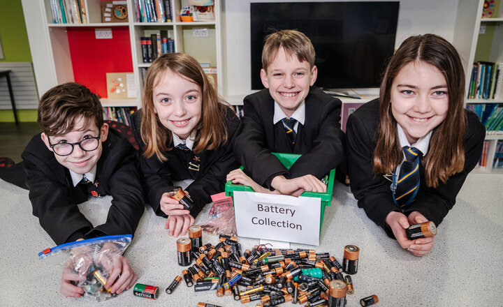 Image of Pupils are energised for Priory's battery recycling campaign 