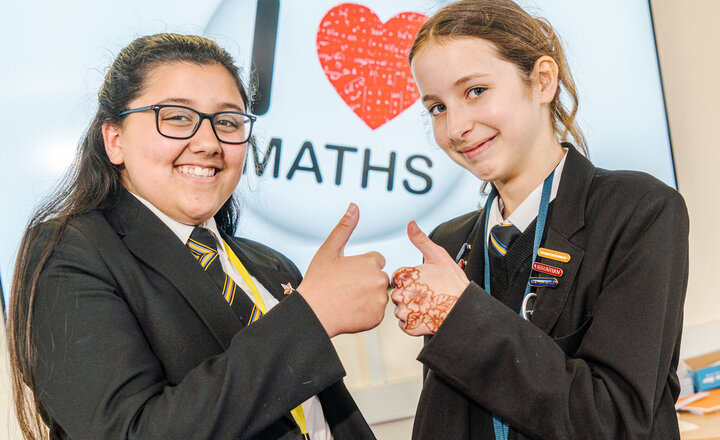Image of Jazmin and Sophie: I love Maths because...