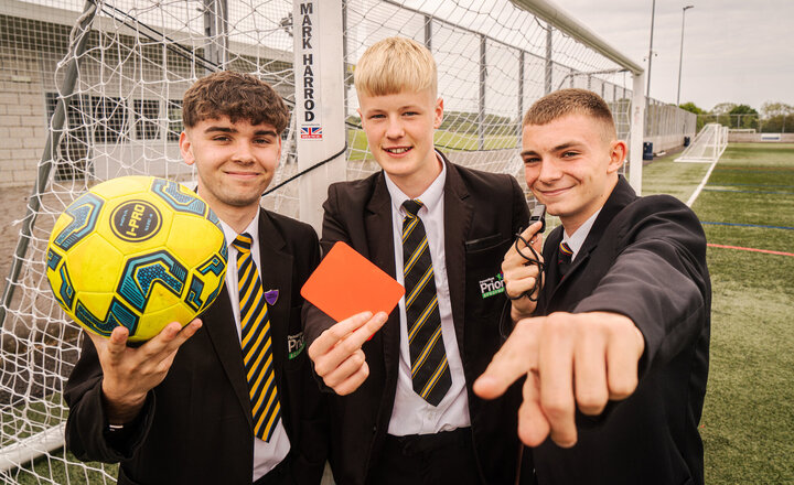 Image of Year 11 pupils take charge of cup final