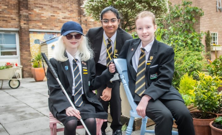 Image of Year 7 Pupils Train to Support Visually Impaired Classmate 