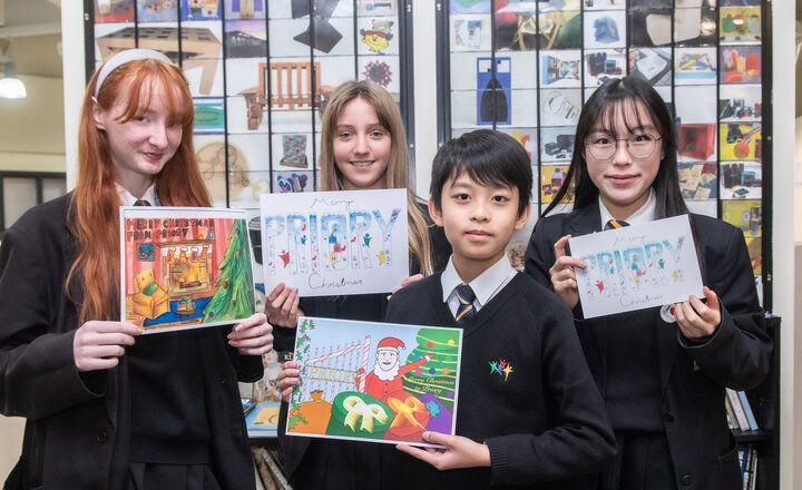 Image of A Christmas card designed for Priory