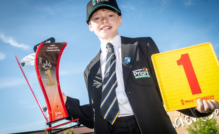 Image of Pole Position - Year 7 Pupil  Crowned British Karting Champion 
