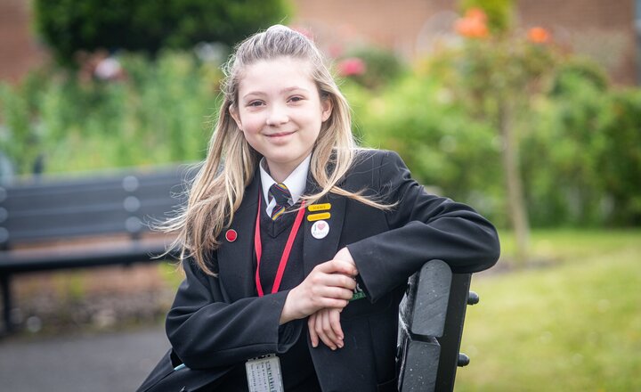 Image of Year 9 pupil crochets to raise funds for local hospice