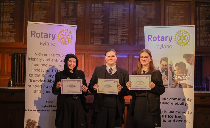 Image of Pupils speak out to come third in Rotary competition
