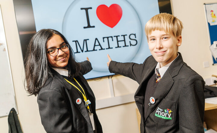 Image of Saachi and Jensen: I love Maths because...
