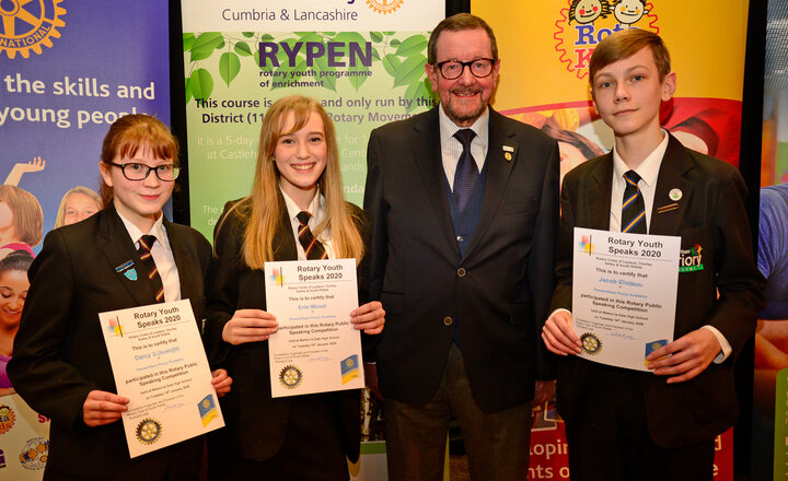Image of Rotary club speaks to Year 9 pupils at competition