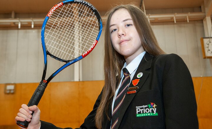 Image of Priory's 'young volunteer of the year' at community awards