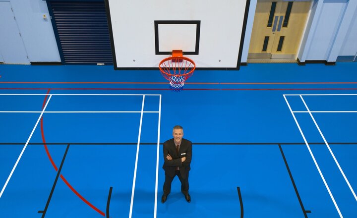 Image of Priory's sports hall - open for business