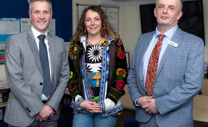 Image of Former pupil returns during options week