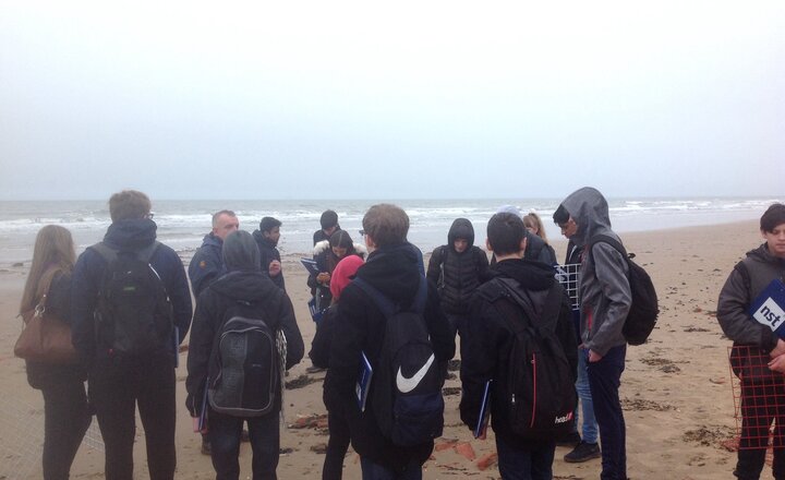 Image of Geography field trip pupils brave the weather