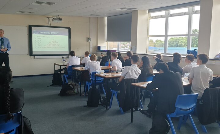 Image of LUSoM deliver lesson to top set Maths