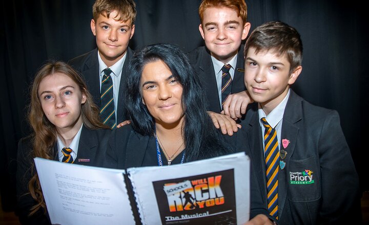 Image of Miss Howell is Queen Bee at School Production