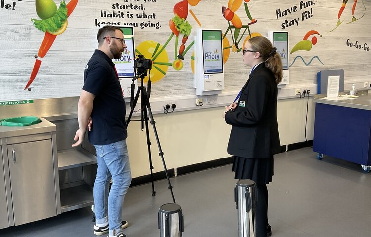 Image of Lights, Camera, Kiosks! Pupils Star in Catering System Promotion Video