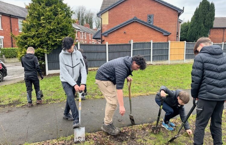 Image of Eco Club tree planting provides opportunity for careers advice