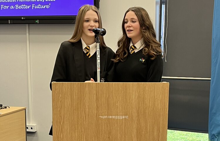 Image of Year 11 pupils represent Priory at Holocaust Memorial Day event