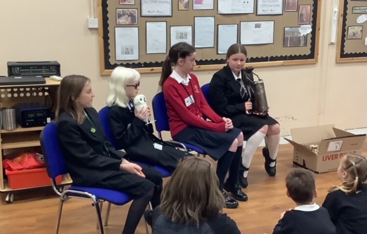 Image of Priory Pupils Head Back to Primary School To Unveil Donated Sculptures