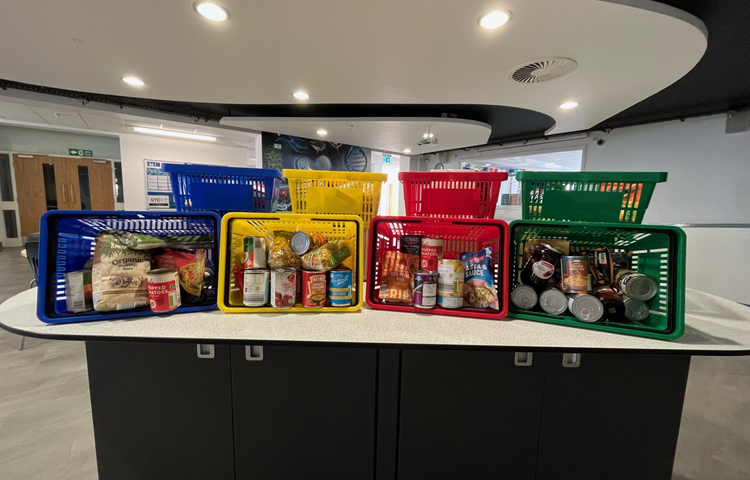 Image of Food bank collections and house competition results