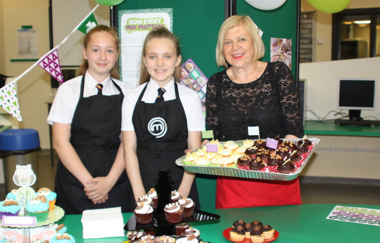 Image of Year 9 girls raise over £400 for Macmillan event