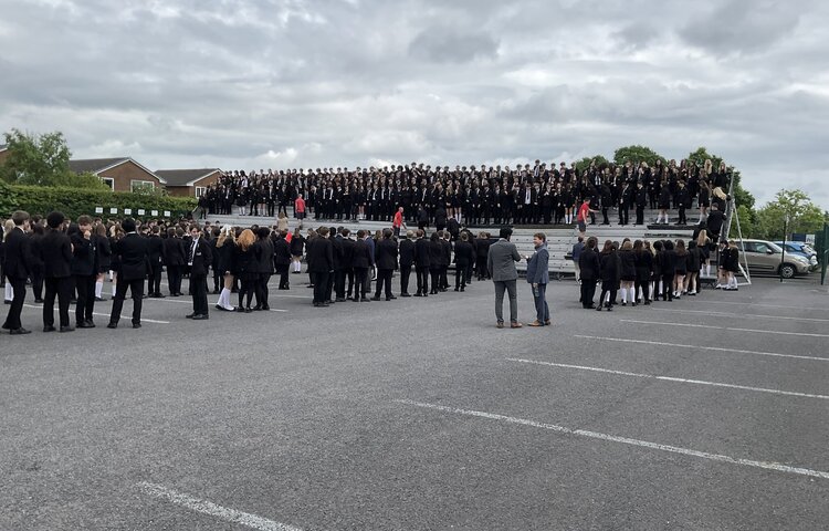 Image of Whole school photo - it happened at last!