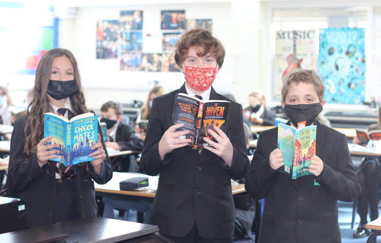 Image of Year 7 in a buzz about books
