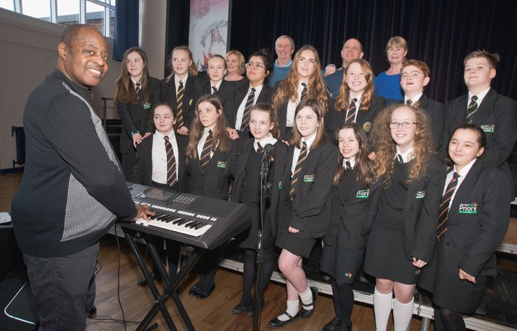 Image of Priory pupils in tune with One Voice