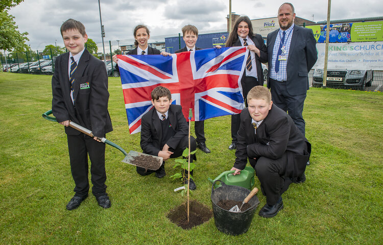 Image of Priory Plants a Tree for the Jubilee