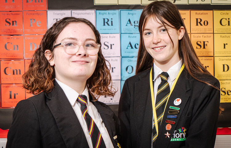Image of Grace and Megan: I love Maths because...