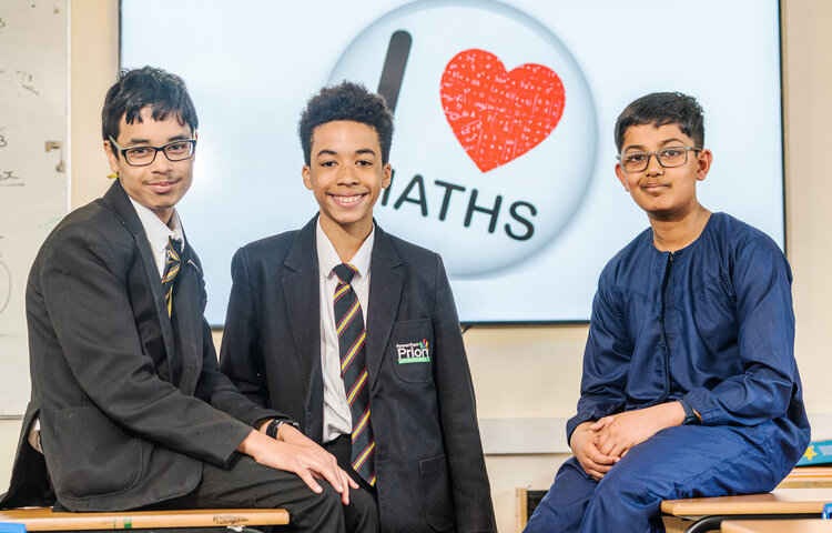 Image of Yaseen, Danilo and Junaid: I love Maths because...